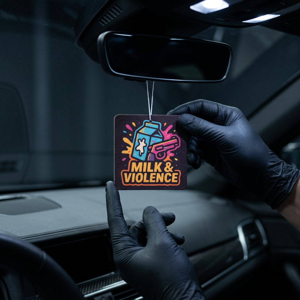 Milk & Violence Hang Tag
